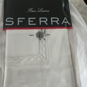 SFERRA BOUDOIR SHAM WHITE BRAND NEW 12x16 NEVER OPENED